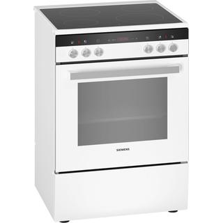 iQ300 Ελεύθερη κουζίνα Siemens με ηλεκτρικές εστίες Λευκό HK9R30021